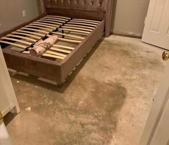 bedroom with carpet removed