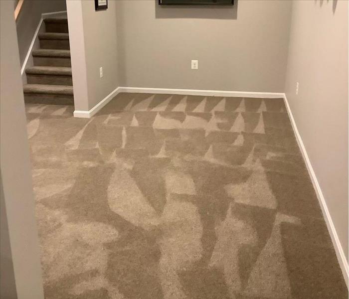 Cleaned light tan carpets