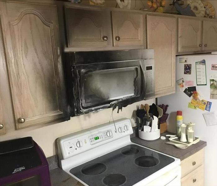 Kitchen damaged by fire